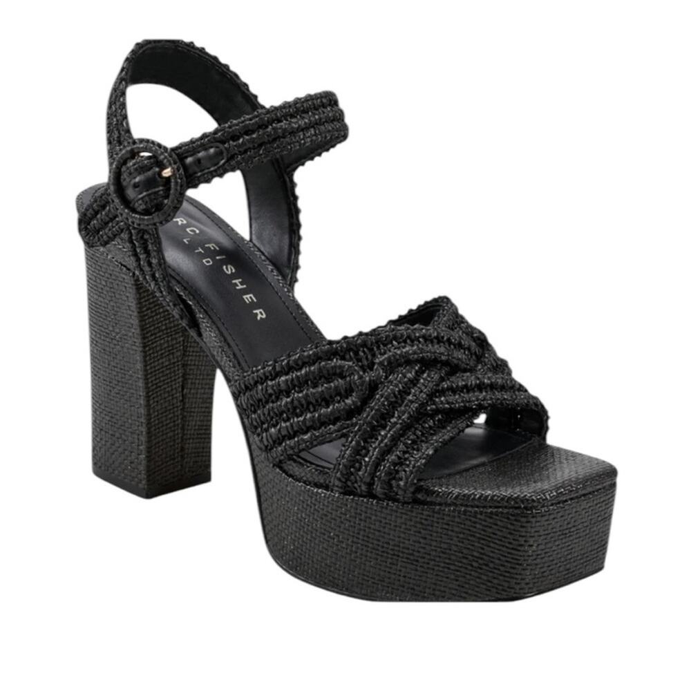 NWOT Marc Fisher Chesse Platform Black Sandal – Sz 9 - Picture 2 of 9